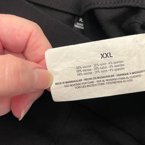 Anne Klein Black Stretchy Pull-On Hollywood Waist Slim Ankle Pants Sz XXL - Picture 7 of 8